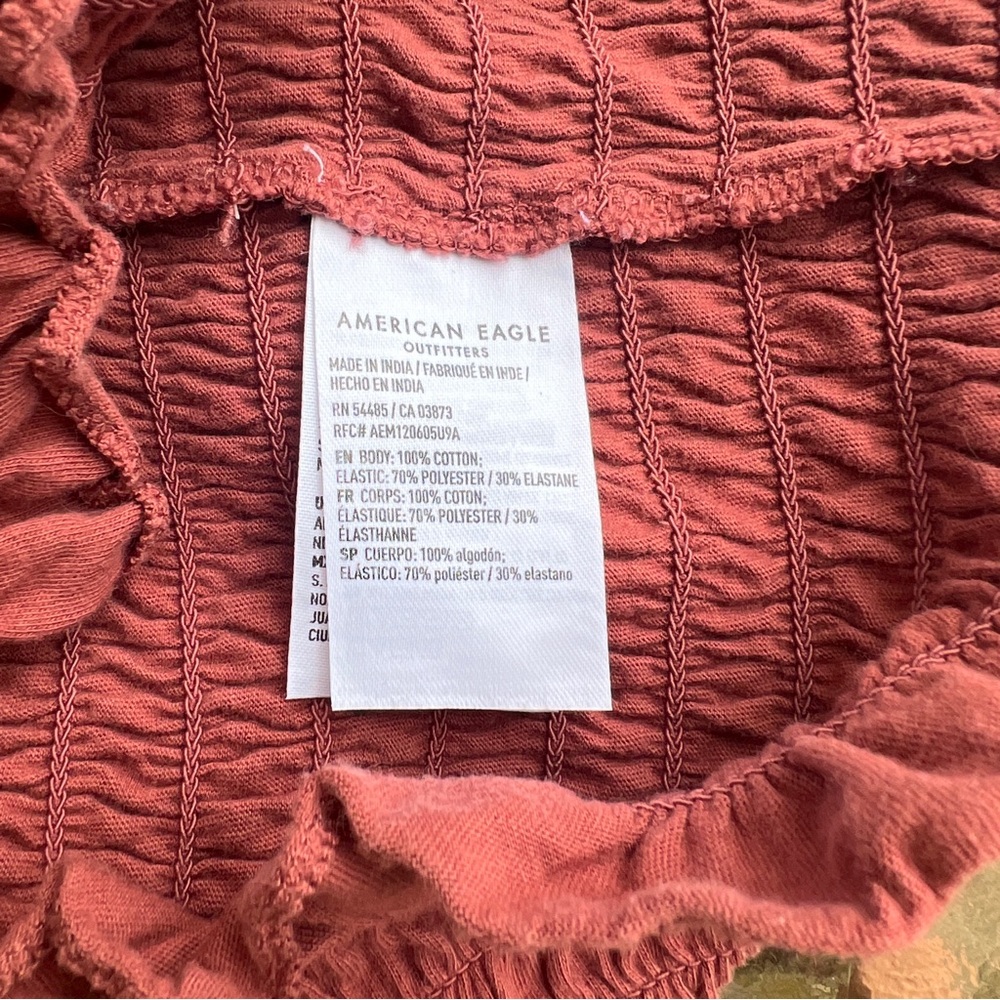 American Eagle Elastic Ruching Razorback Tank Top F7 - Picture 5 of 5